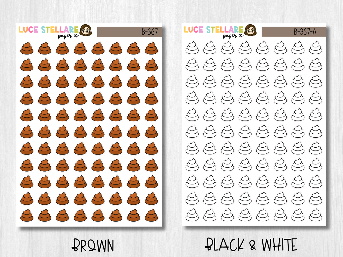 Poop Icon Planner Stickers / B-367