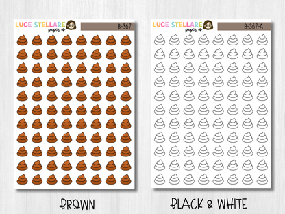 Poop Icon Planner Stickers / B-367
