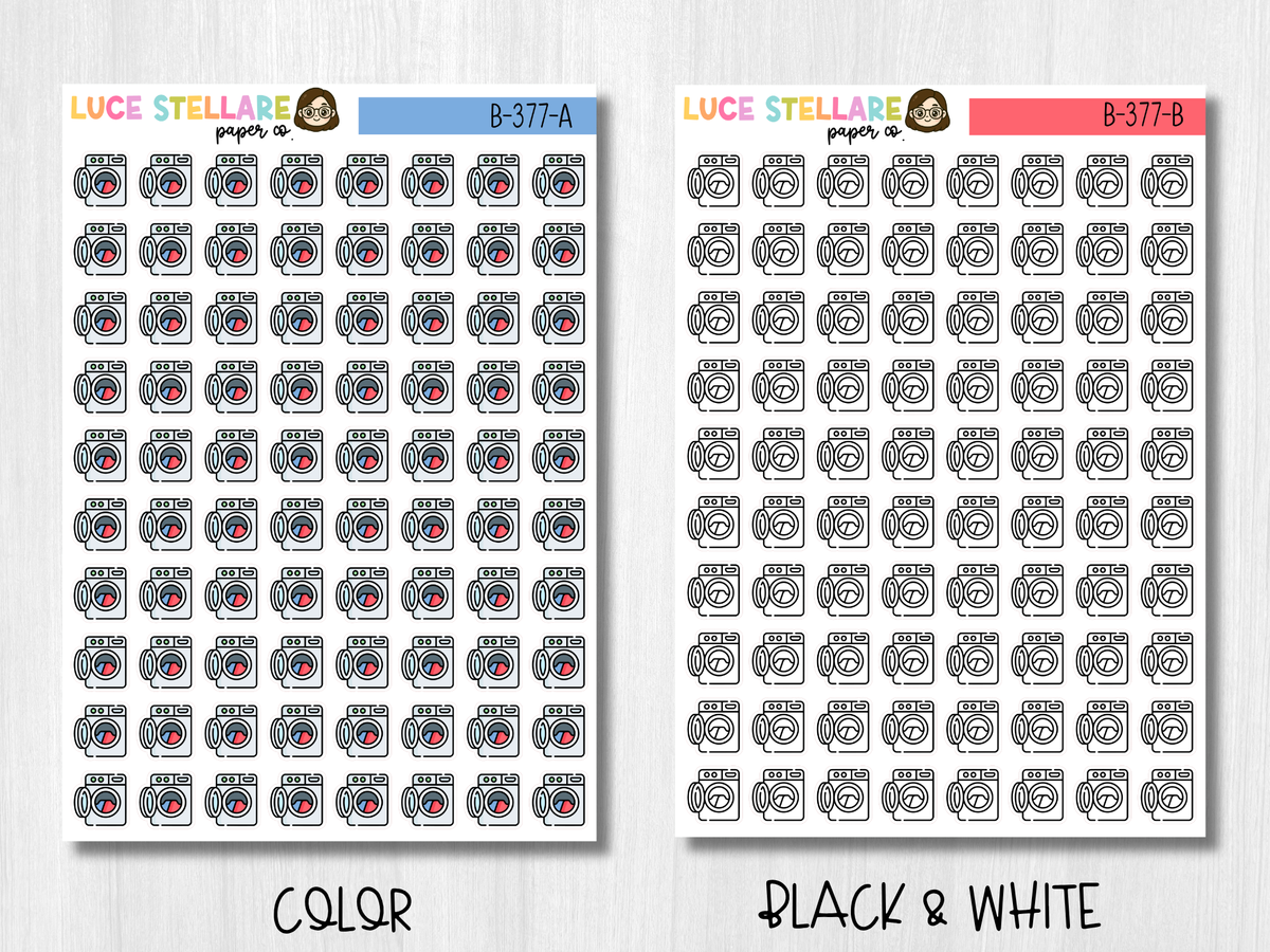 Washing Machine Icon Planner Stickers / B-377