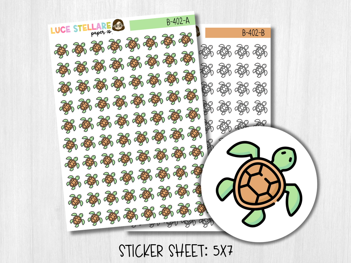 Turtle Icon Planner Stickers / B-402