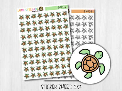 Turtle Icon Planner Stickers / B-402