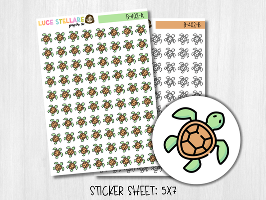 Turtle Icon Planner Stickers / B-402