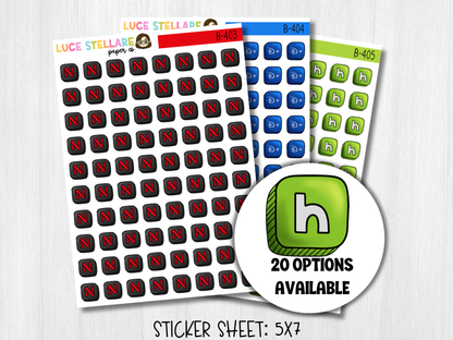 Streaming Service Icon Planner Stickers / B-403