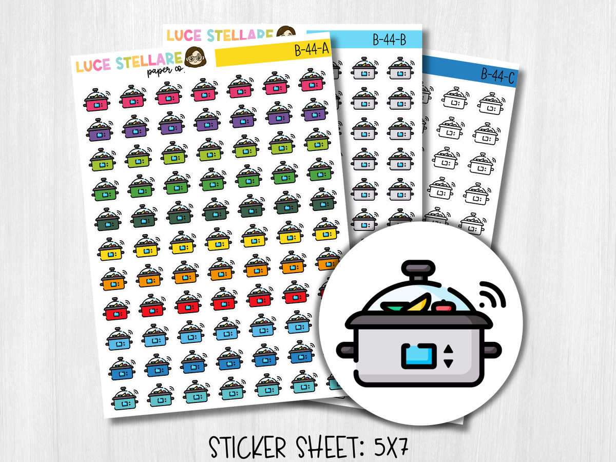 Slow Cooker Icon Stickers / B-44