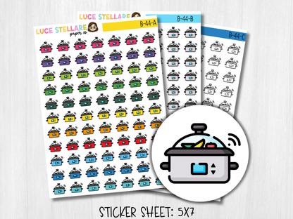 Slow Cooker Icon Stickers / B-44
