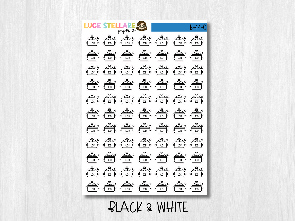 Slow Cooker Icon Stickers / B-44