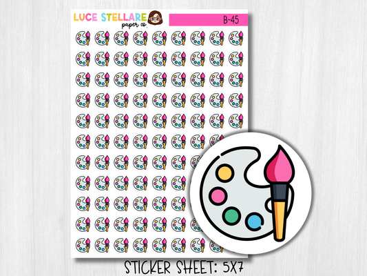 Paint Palette Icon Stickers / B-45