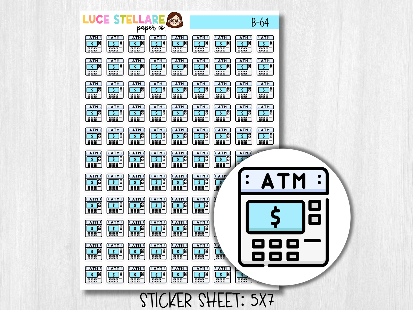 ATM Icon Stickers / B-64