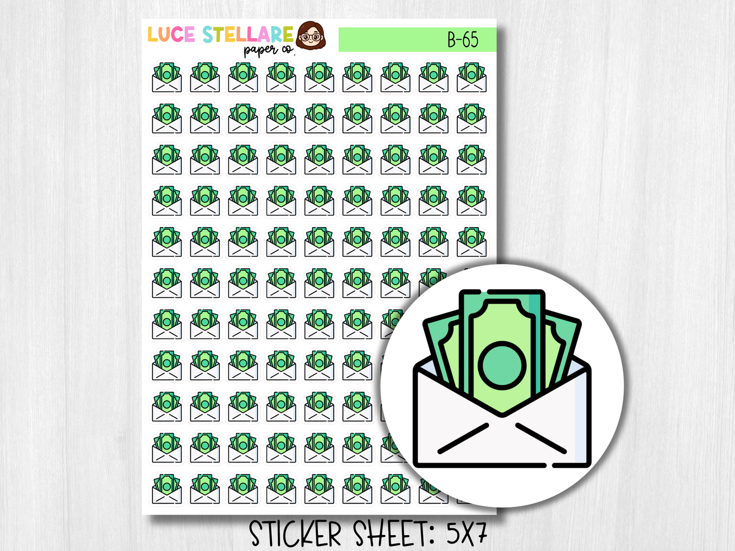 Money Envelope Icon Stickers / B-65
