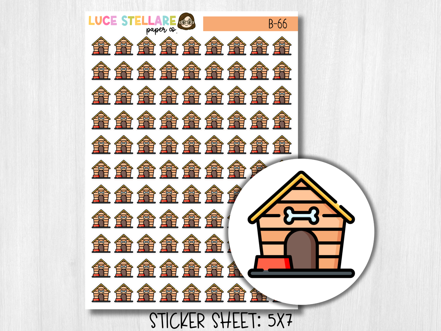 Dog House Icon Stickers / B-66