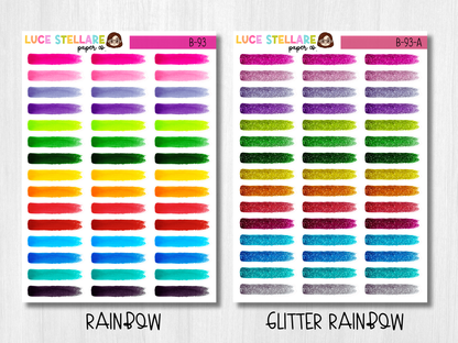 Brush Stroke Planner Stickers / Header Stickers / B-93
