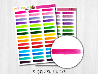 Brush Stroke Planner Stickers / Header Stickers / B-93