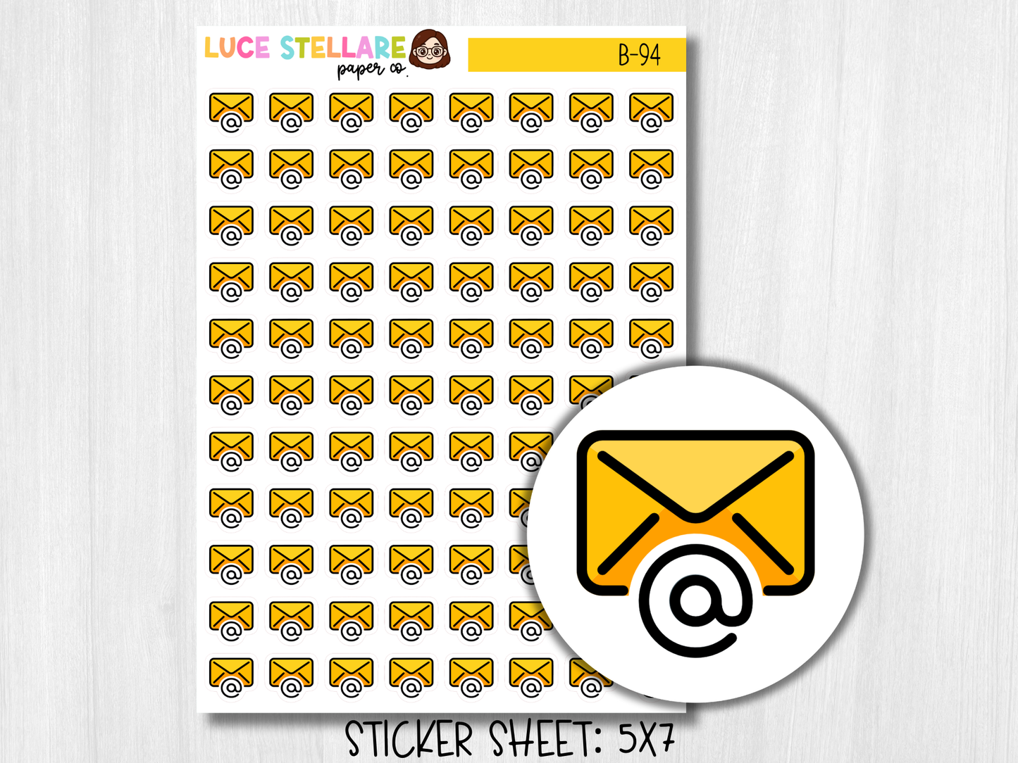 Emails Planner Stickers / Check Emails Planner Stickers / B-94