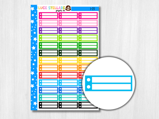 Checklist Quarter Box Planner Stickers / I-09