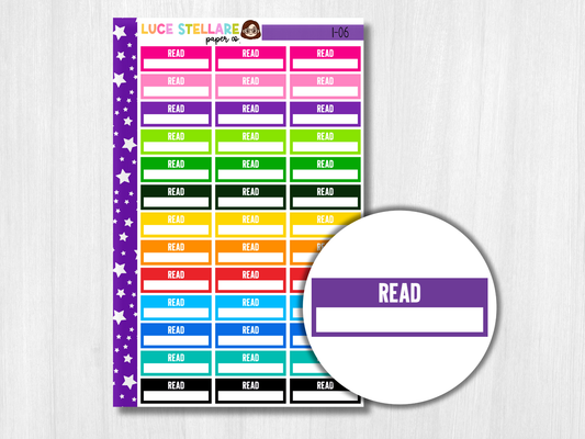 Reading Tracker Planner Stickers / I-06