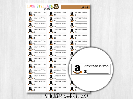 Prime Bill Due Planner Stickers / BA-24