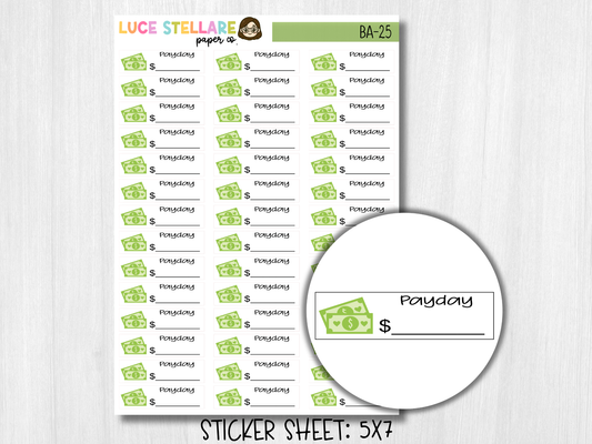 Payday Planner Stickers / BA-25