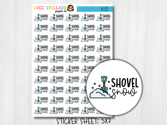 Shovel Snow Planner Stickers / K-13