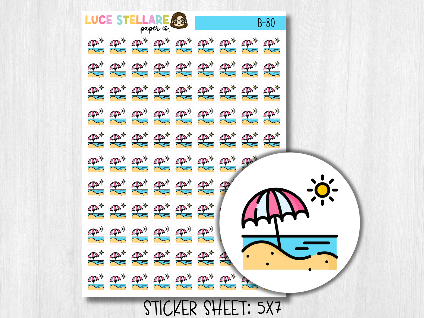 Beach Planner Stickers / B-80