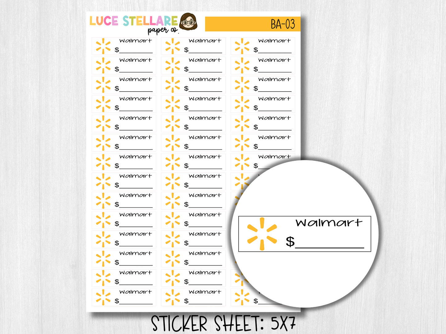 Walmart Bill Due Stickers / BA-03