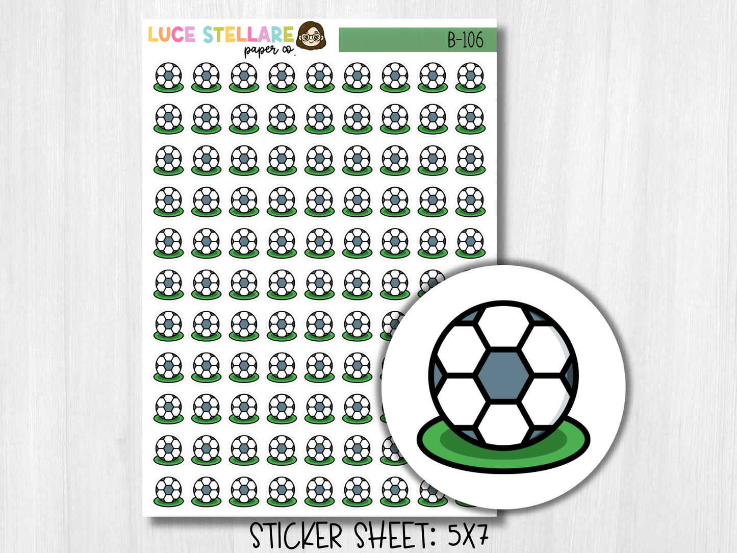 Soccer Planner Stickers / B-106
