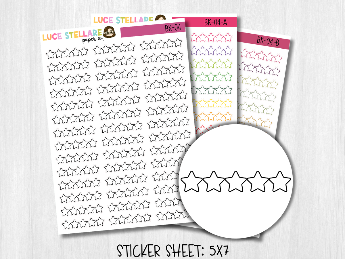 Star Rating Planner Stickers / BK-04