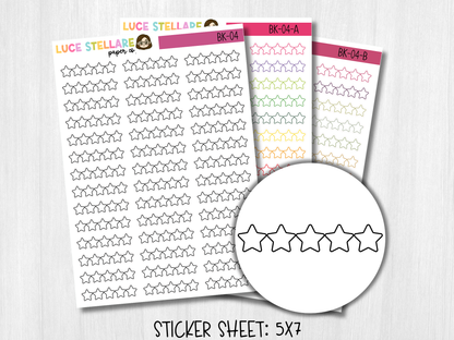 Star Rating Planner Stickers / BK-04