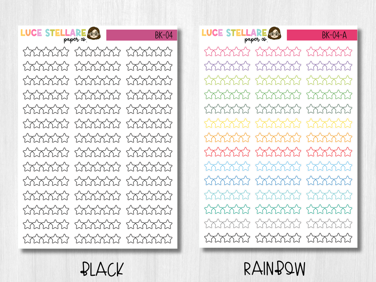 Star Rating Planner Stickers / BK-04
