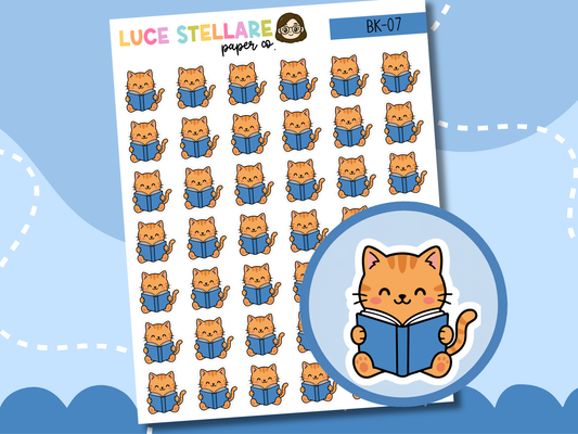 Cat Reading Planner Stickers / BK-07