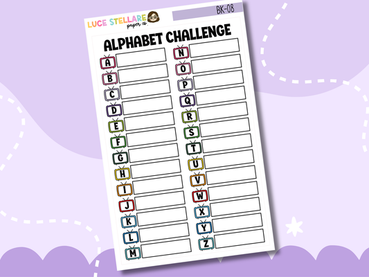 Alphabet Movie Challenge Journal Stickers / BK-08