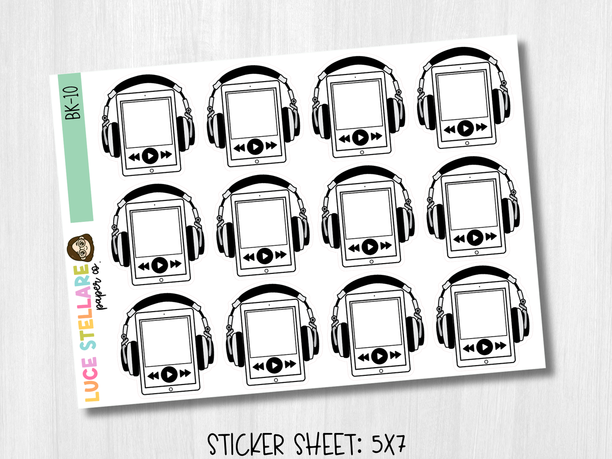 Audiobook Tracker Journal Stickers  / BK-10