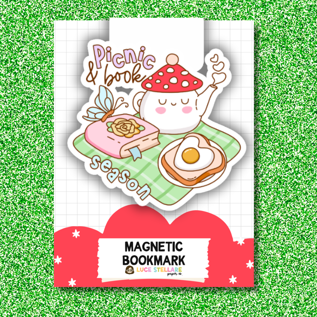 Magnetic Bookmark - Picnic and Book Season
