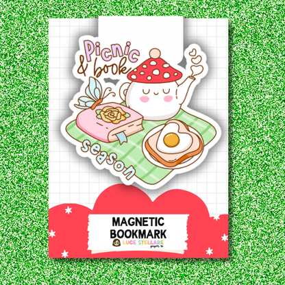 Magnetic Bookmark - Picnic and Book Season