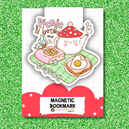 Magnetic Bookmark - Picnic and Book Season