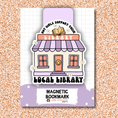 Magnetic Bookmark - Hot Girls Support Their Local Library