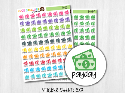 Payday Planner Stickers /D-03