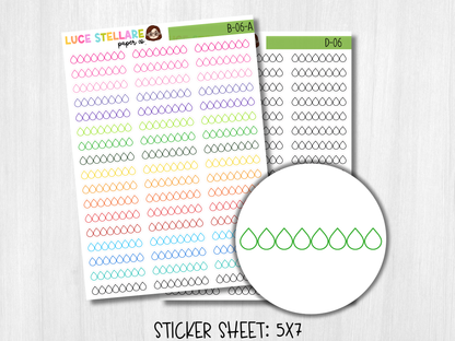 Water Tracker Planner Stickers / D-06