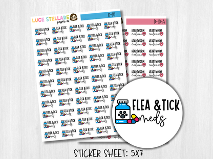 Pet Medication Planner Stickers / D-10