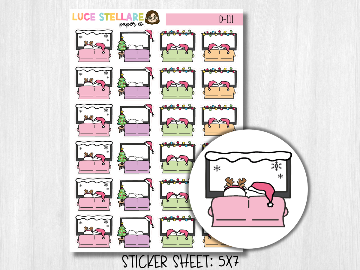 Christmas Movies Planner Stickers / D-111