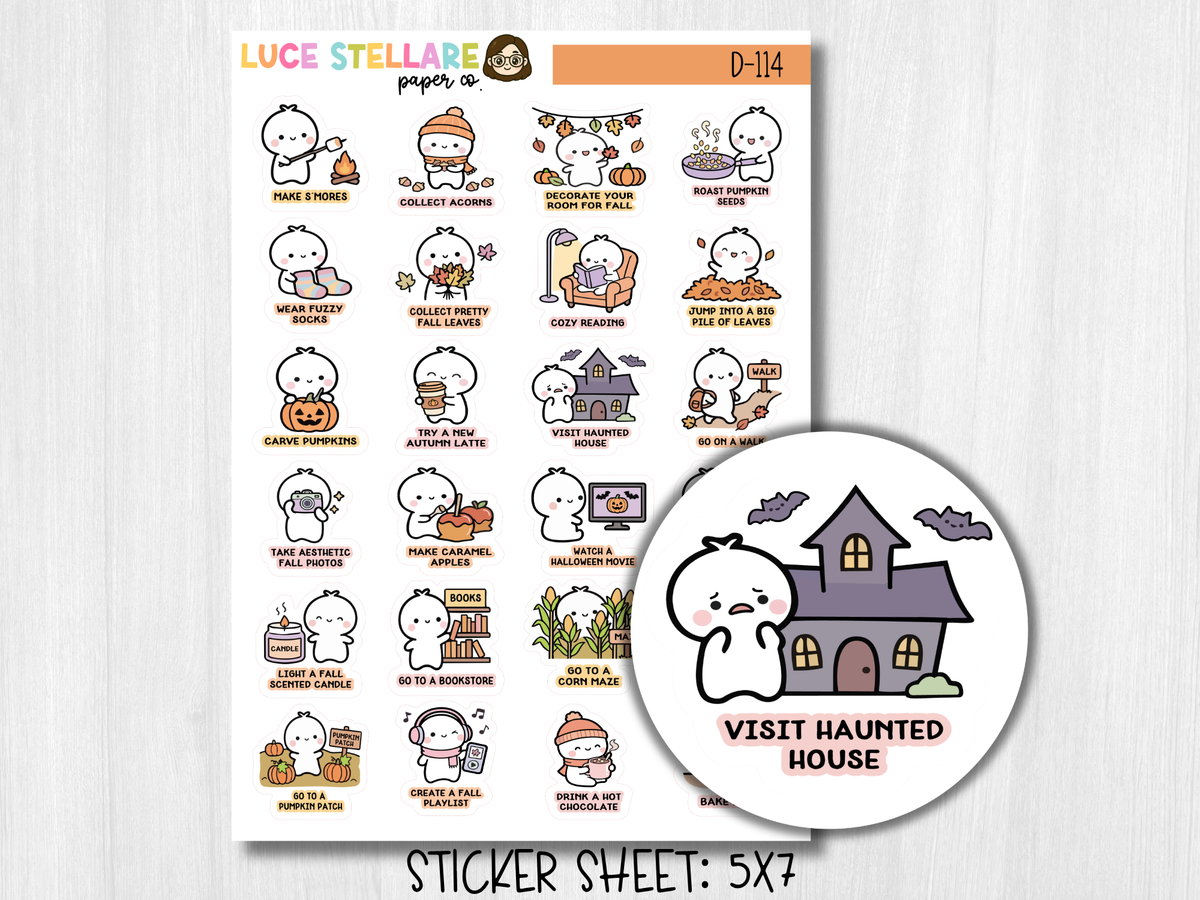 Fall Bucket List Planner Stickers / D-114