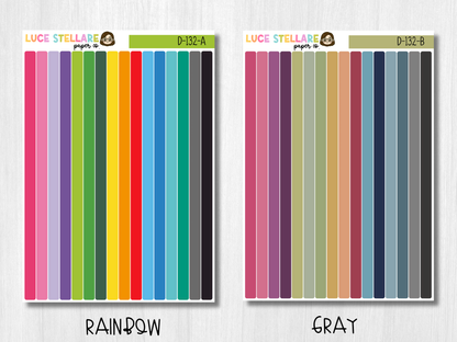Skinny Washi Strip Planner Stickers / D-132