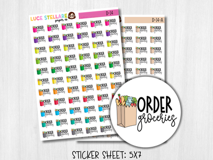 Order Groceries Planner Stickers / D-14