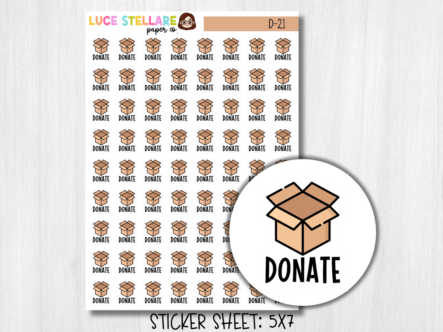 Donate Planner Stickers / D-21