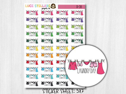 Laundry Day Planner Stickers / D-38