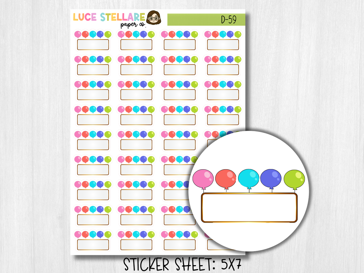 Birthday Tracker Planner Stickers / D-59