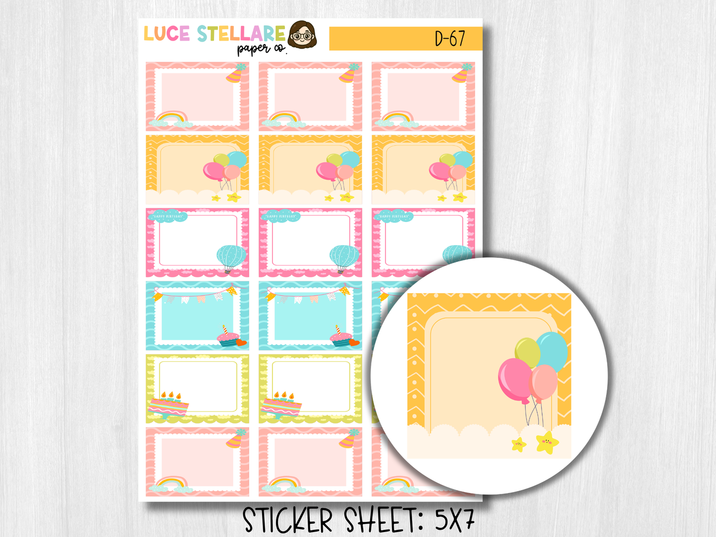 Birthday Tracker Planner Stickers / D-67