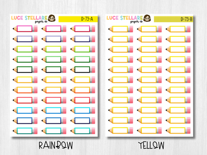 Pencil Planner Stickers / D-73