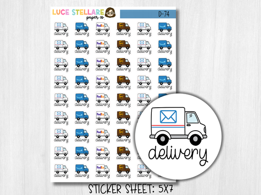 Delivery Tracker Planner Stickers / D-74