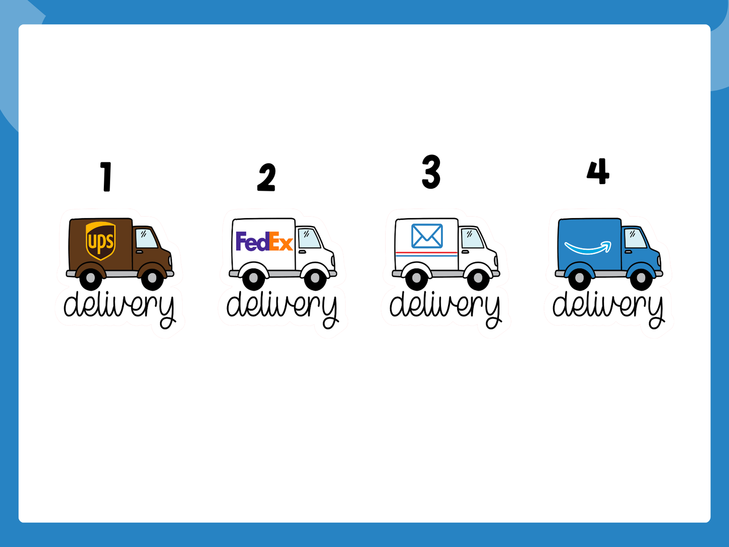 Delivery Tracker Planner Stickers / D-74