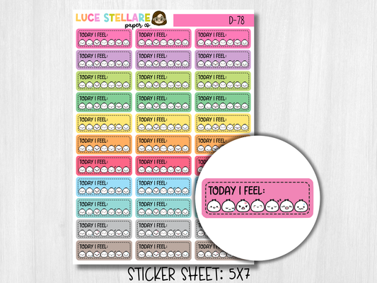 Mood Tracker Planner Stickers / D-78